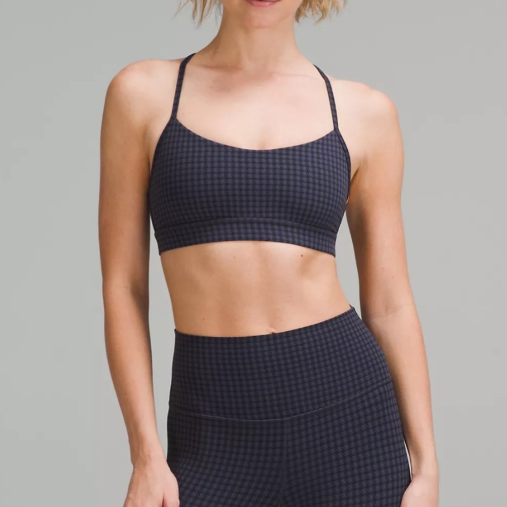 Flow Y Bra Nulu Micro Houndstooth Blue Multi